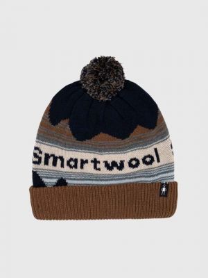 Шерстяная шапка Smartwool коричневая