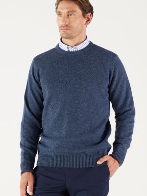 Жакардов пуловер Ac&co / Altınyıldız Classics синьо