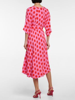 Midi šaty Diane Von Furstenberg ružová