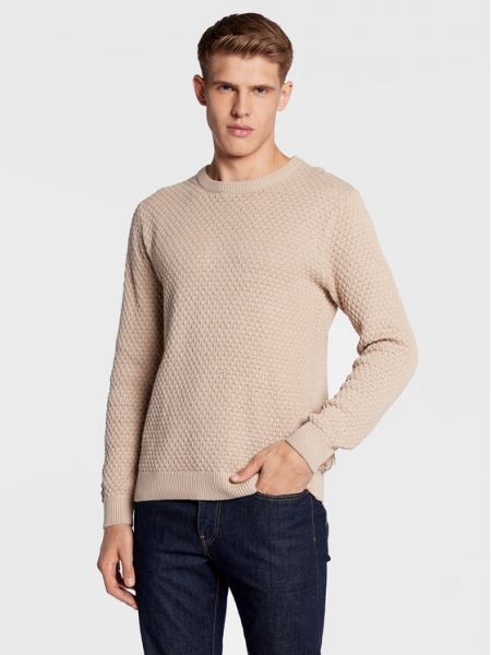 Sweter !solid beżowy