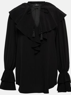 Шелковая блузка Etro черная