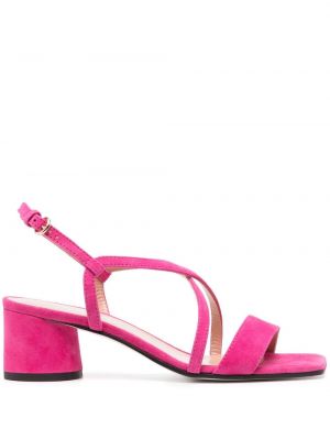 Sandale din piele de căprioară Pollini roz