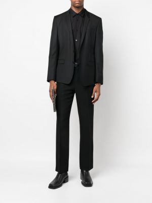 Medvilninė džinsiniai marškiniai Versace Jeans Couture juoda