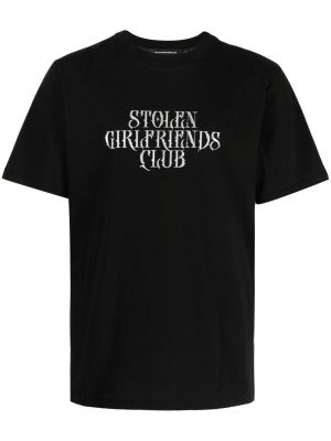 Тениска с принт Stolen Girlfriends Club черно