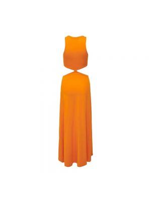 Sukienka długa Only pomarańczowa
