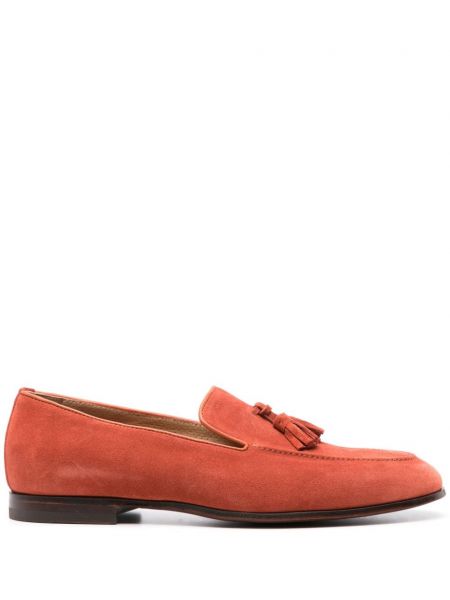 Loafers zamszowe Scarosso pomarańczowe