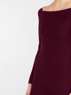 Hedvábné vlněné midi šaty Gabriela Hearst fialové