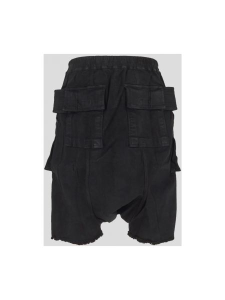 Pantalones cortos cargo de algodón Rick Owens negro