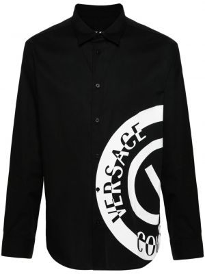 Дънкова риза Versace Jeans Couture черно