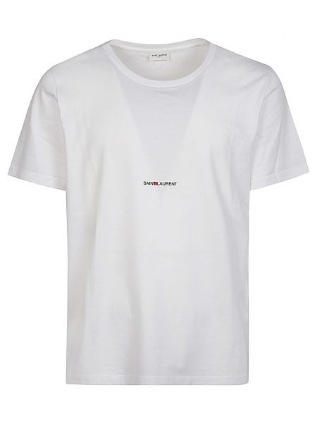 T-shirt di cotone Saint Laurent bianco