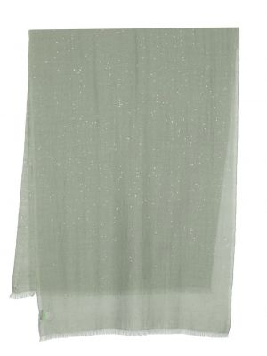 Прозрачен шал с пайети Brunello Cucinelli зелено