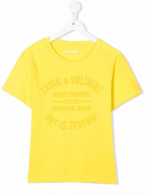 Trykt t-skjorte for jenter Zadig & Voltaire Kids gul