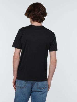 Camiseta de algodón Sunspel negro