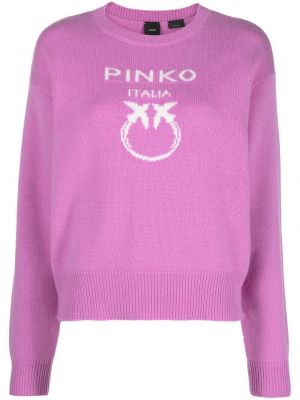 Džemperis ar apaļu kakla izgriezumu Pinko rozā