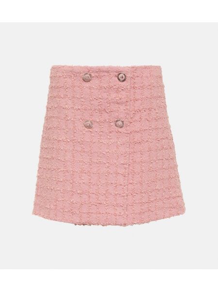 Шерстяная юбка мини Versace розовая