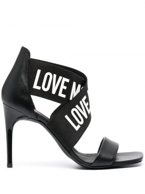 Полуотворени обувки с принт Love Moschino