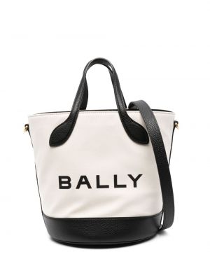 Usnjena nakupovalna torba s potiskom Bally