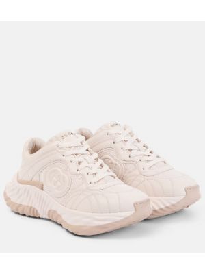 Bőr sneakers Gucci rózsaszín