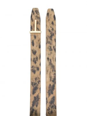 Leder gürtel mit print mit leopardenmuster Tom Ford