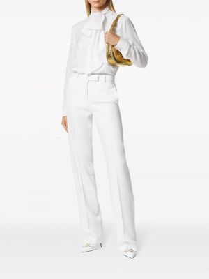 Rovné kalhoty Versace bílé