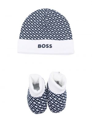 Berretto con stampa Boss Kidswear blu