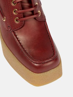Кожени полуотворени обувки от изкуствена кожа Stella Mccartney червено