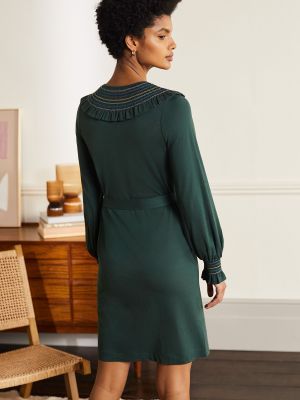 Платье из джерси из джерси Boden зеленое