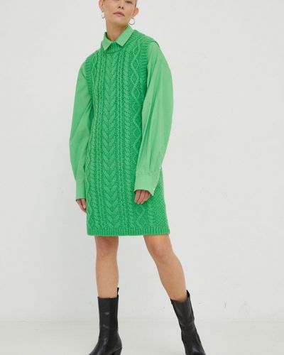 Mini haljina Samsoe Samsoe zelena