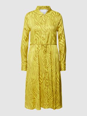 Sukienka midi z nadrukiem Delicate Love żółta