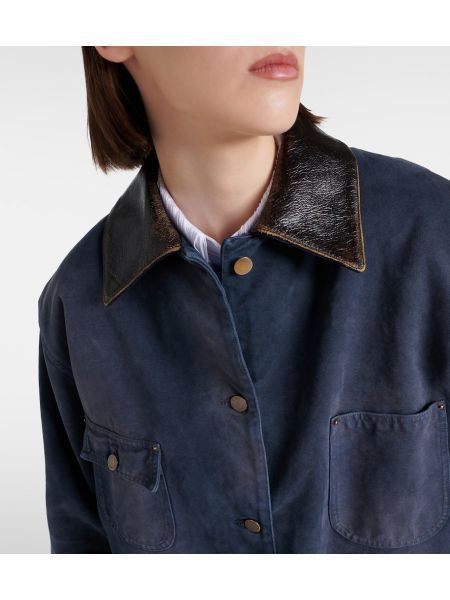 Oversized puuvillased jakk Prada sinine