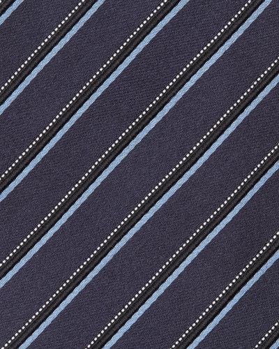 Corbata de seda a rayas Ermenegildo Zegna azul