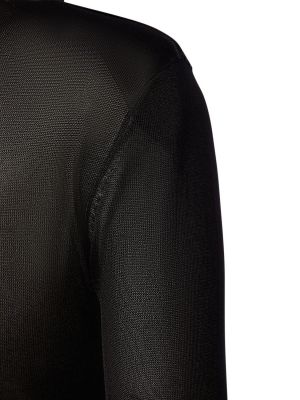 Top de viscosa de tela jersey con hombreras Tom Ford negro