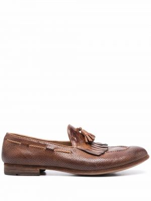 Skinn loafers Eleventy brun