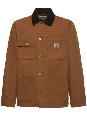 Płaszcz bawełniany Carhartt Wip brązowy
