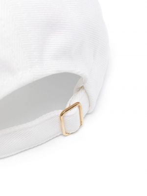 Medvilninis siuvinėtas kepurė su snapeliu Casablanca balta