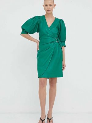Кожаное платье мини 2ndday зеленое