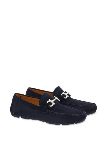 Semišové loafers Ferragamo modré