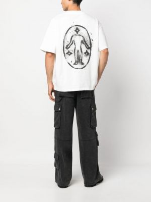 T-shirt aus baumwoll mit print Untitled Artworks weiß