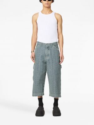 Shorts en jean à imprimé Marc Jacobs bleu