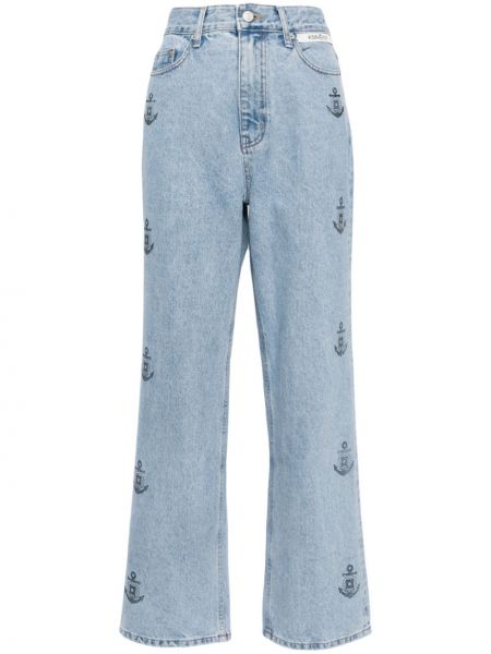 Jeans mit print ausgestellt Kimhekim