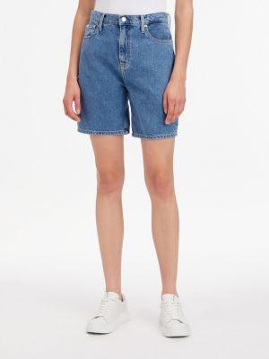 Pantaloni scurți din denim Calvin Klein Jeans albastru