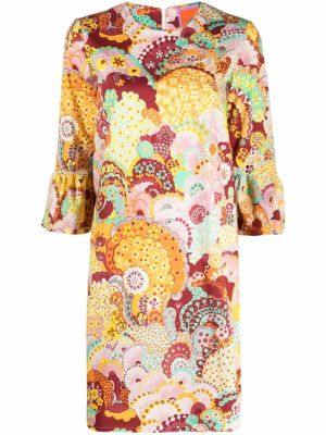 Trykt floral dress La Doublej oransje