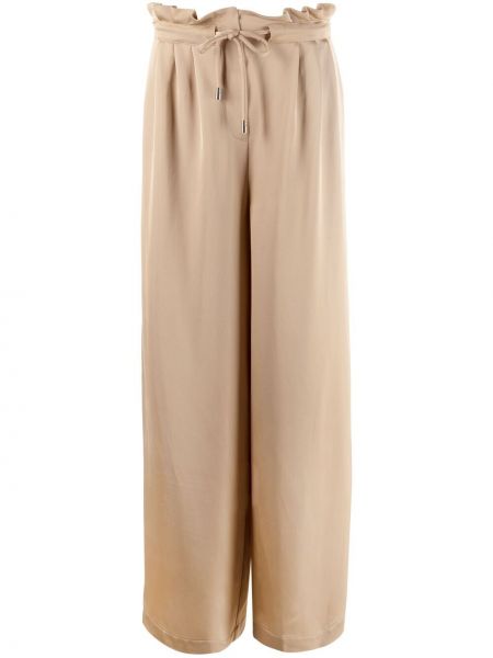 Pantalones con cordones bootcut Emporio Armani marrón