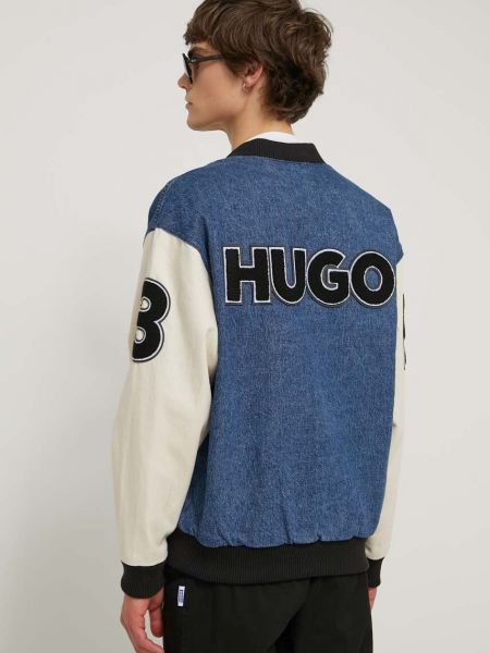 Oversized džínová bunda Hugo Blue modrá