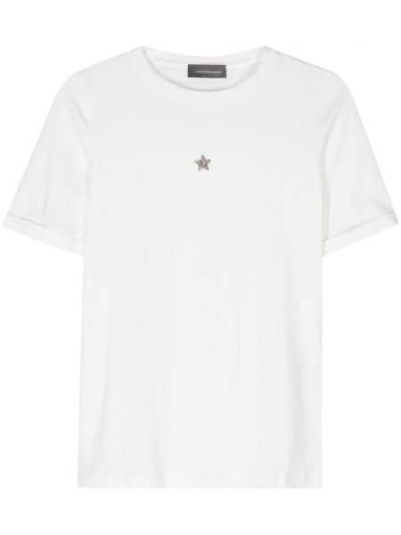 Μπλούζα με μοτίβο αστέρια Lorena Antoniazzi λευκό