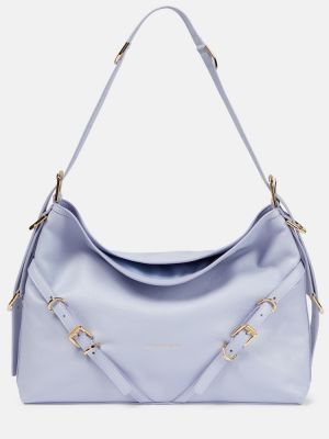 Usnjena torbica za čez ramo Givenchy vijolična