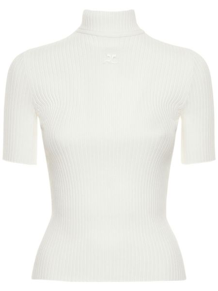 Viskose top Courreges hvid