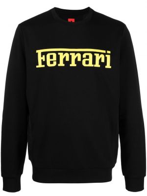 Trykt bomull sweatshirt Ferrari svart