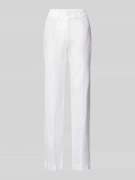 Lniane spodnie S.oliver Red Label białe