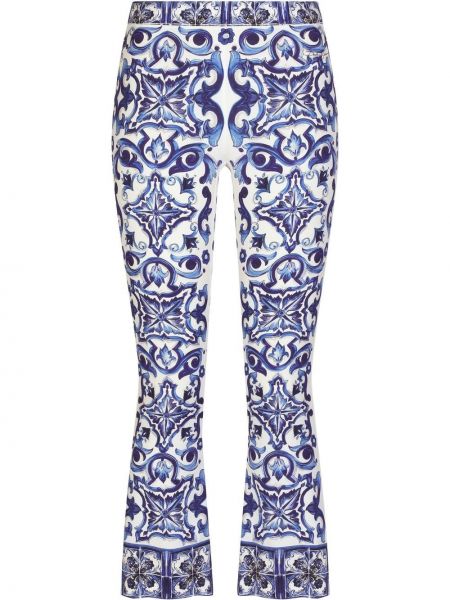 Hlače s printom Dolce & Gabbana plava